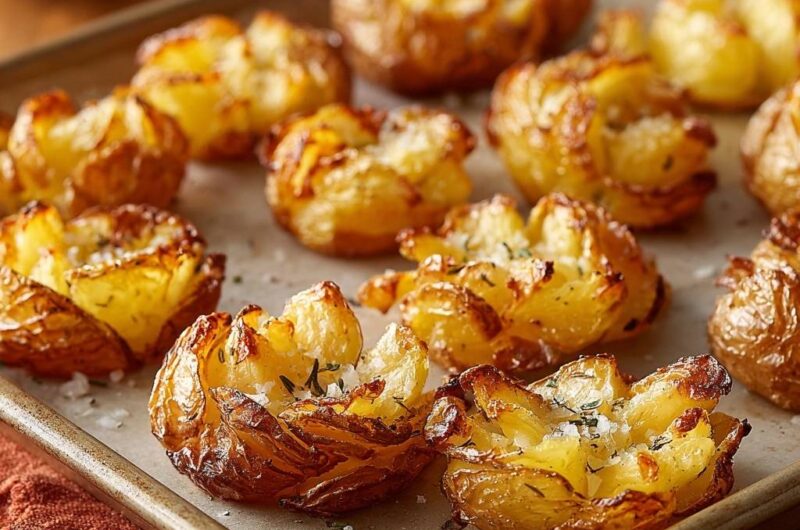 Garlic Herb Smashed Potatoes