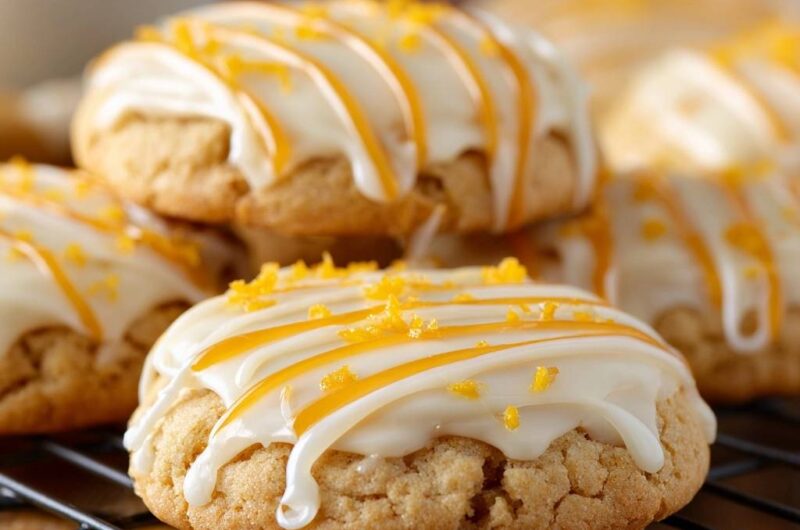 Glazed Orange Creamsicle Cookies