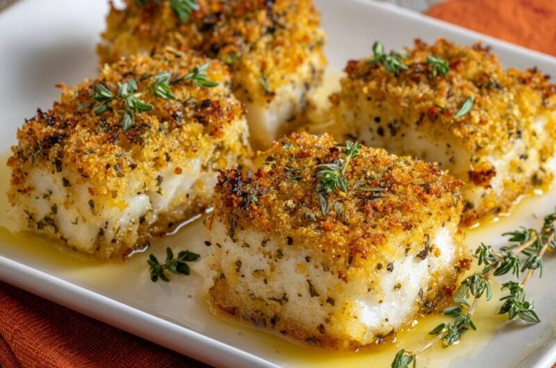 Herb Crusted Baked Cod