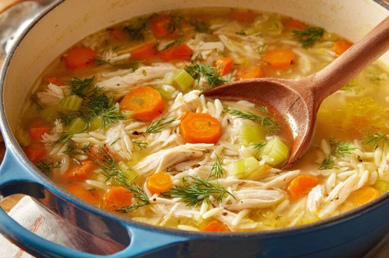 Lemon Chicken Orzo Soup