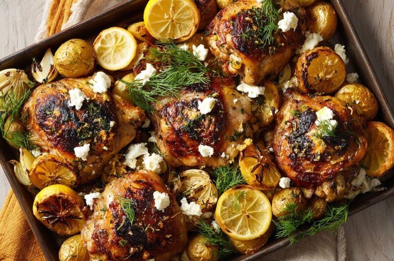 Mediterranean Sheet Pan Chicken and Potatoes