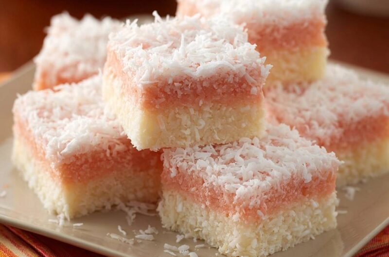 Old-Fashioned Coconut Ice Squares