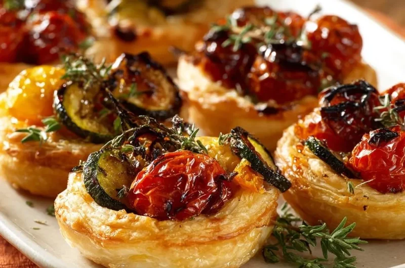 Roasted Vegetable Puff Pastry Tarts