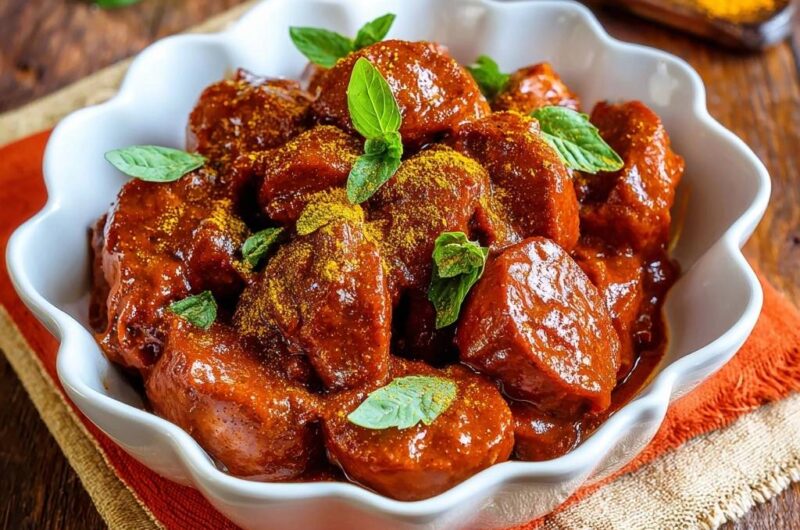 Saucy Curry Wurst Bites