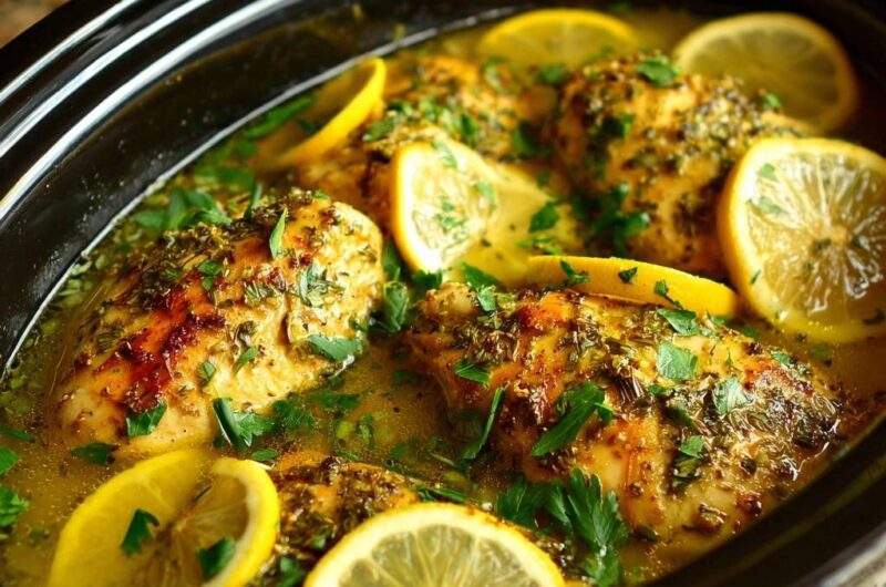 Slow Cooker Lemon Herb Chicken