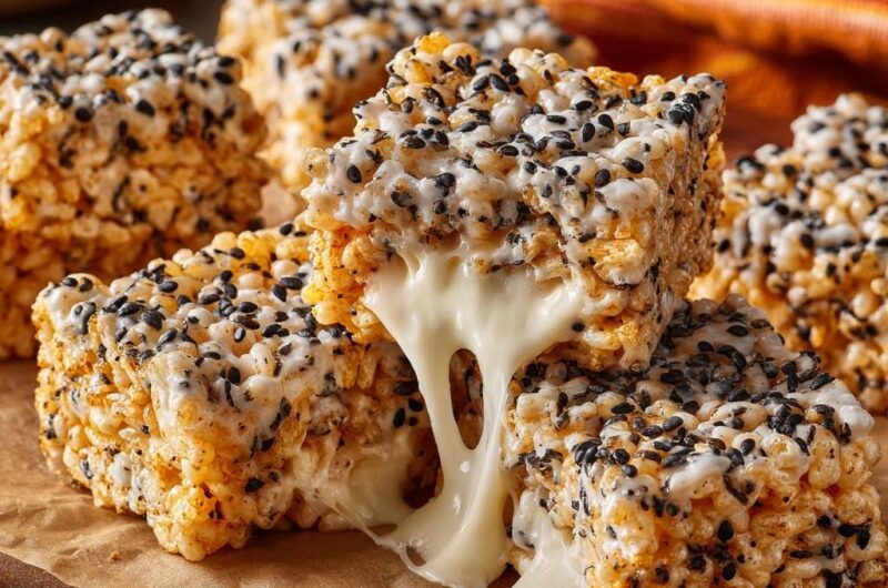 Black Sesame Marshmallow Cereal Treats
