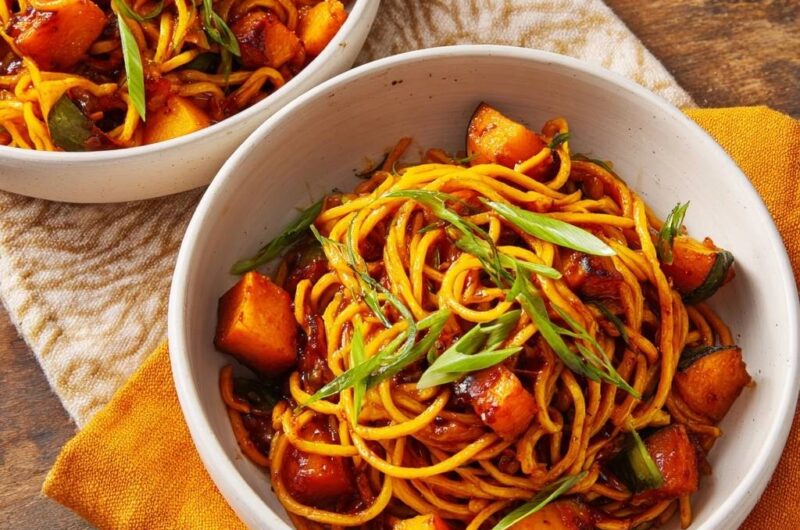 Spicy Roasted Squash Lo Mein