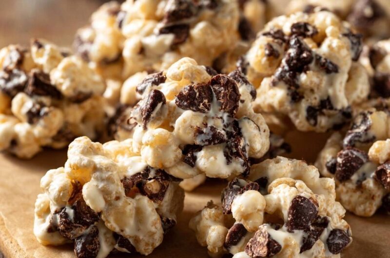 White Chocolate Chip Popcorn Clusters