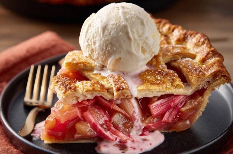 Classic Strawberry Rhubarb Lattice Pie