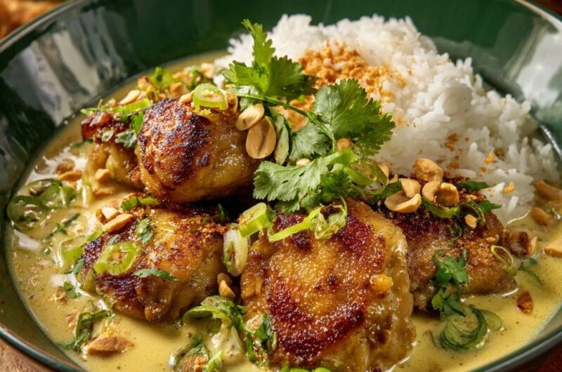Crispy Pan-Seared Chicken Curry