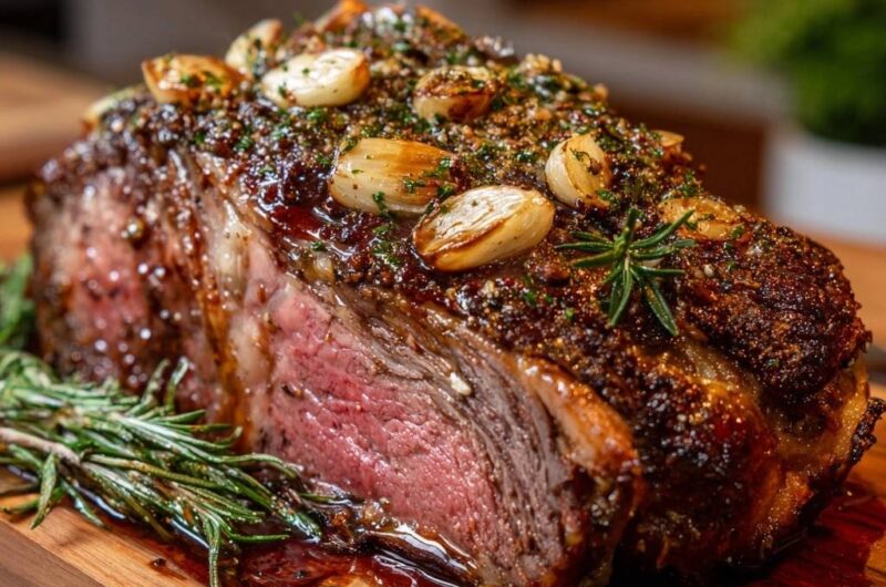Garlic Herb Crusted Prime Rib