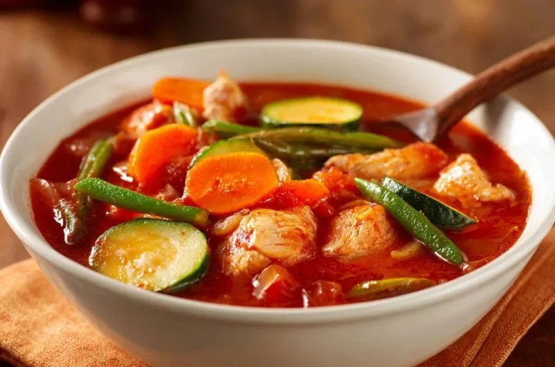 Hearty Garden Vegetable and Chicken Stew