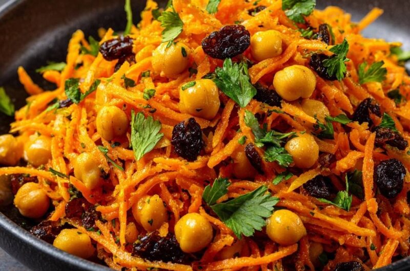 Moroccan Spiced Carrot and Chickpea Salad