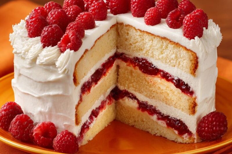 Raspberry Vanilla Layer Cake
