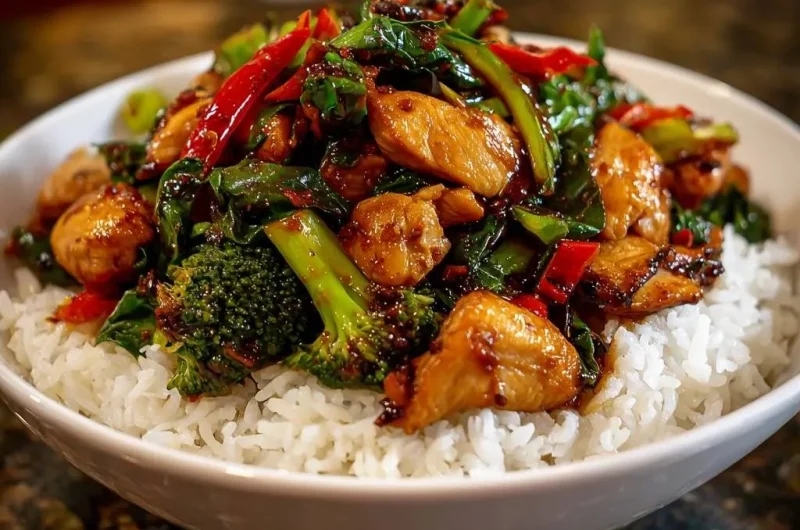 Spicy Garlic Chicken and Broccoli Stir-Fry
