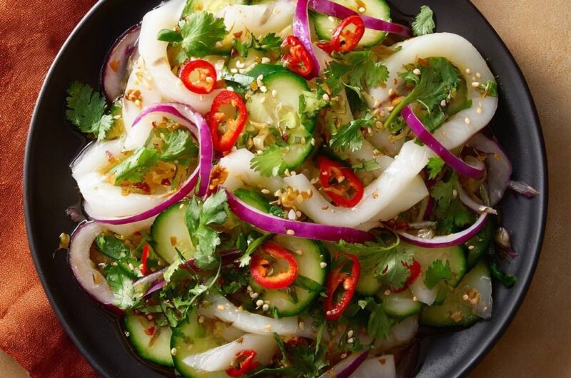 Spicy Thai Squid and Cucumber Salad