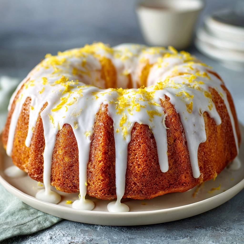 Glazed Lemon Zest Bundt Cake with Foolproof Pan Release - recipe image