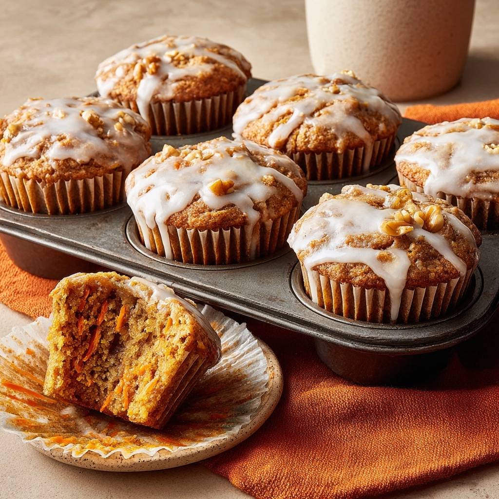 Mastering Glazed Carrot Walnut Muffins: The Secret to a Light, Airy Crumb - recipe image