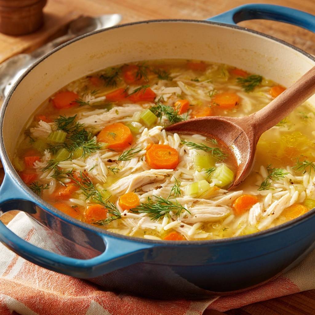 Mastering Lemon Chicken Orzo Soup: The Secret to Clear Broth - recipe image