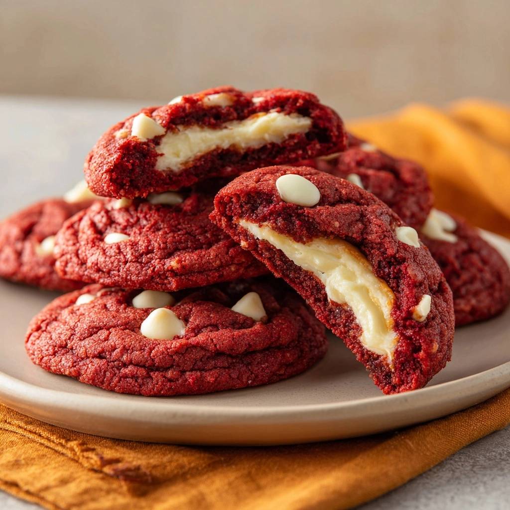 Mastering Red Velvet Cheesecake Stuffed Cookies: The No-Leak Method - recipe image