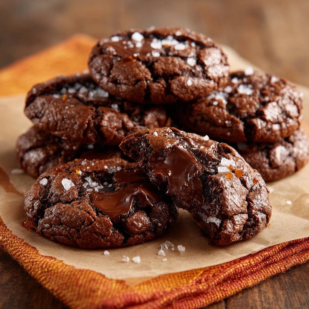 Mastering Salted Molten Lava Brownie Cookies - recipe image