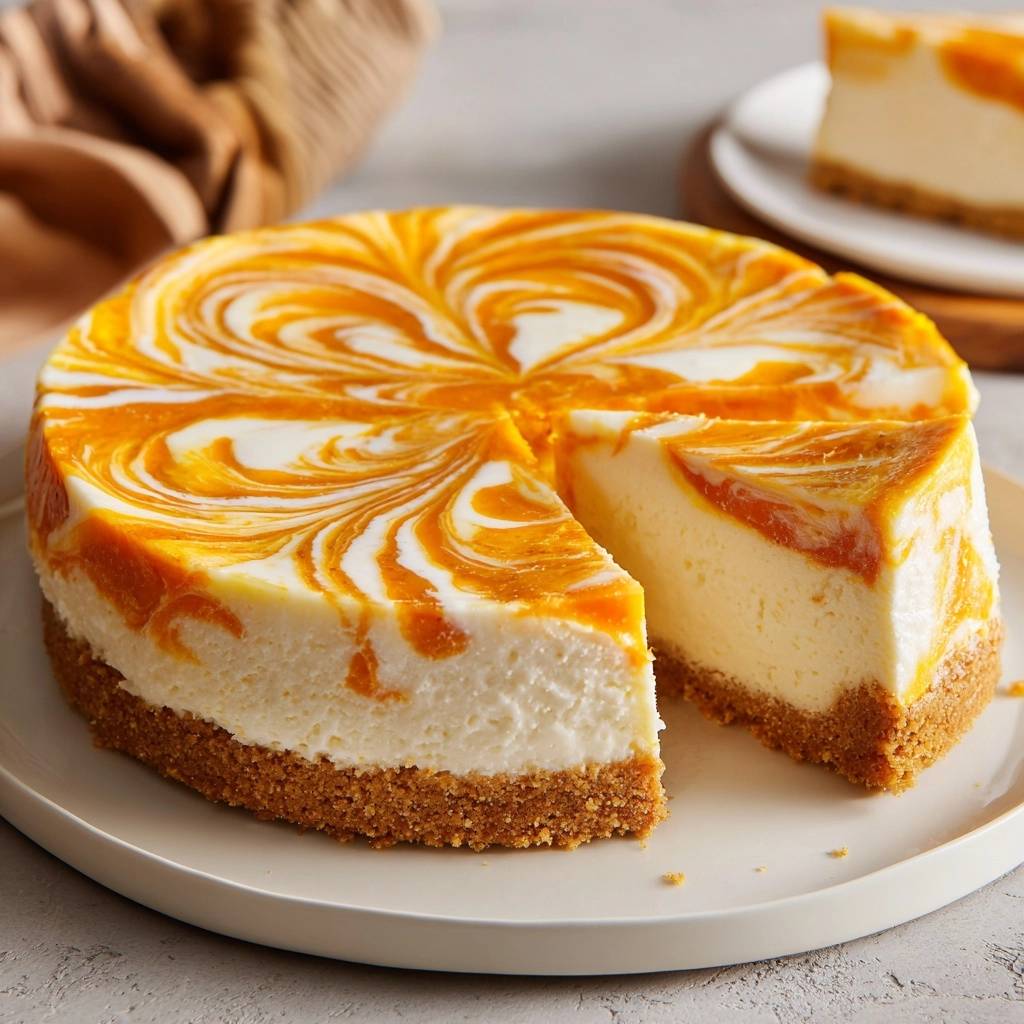 Mastering the Creamy Pumpkin Swirl Cheesecake - recipe image