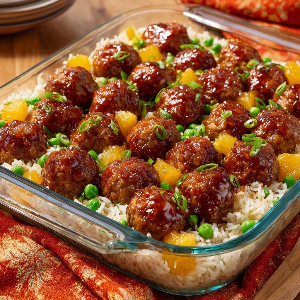 Mastering the Sweet and Sour Pineapple Meatball Bake - recipe image
