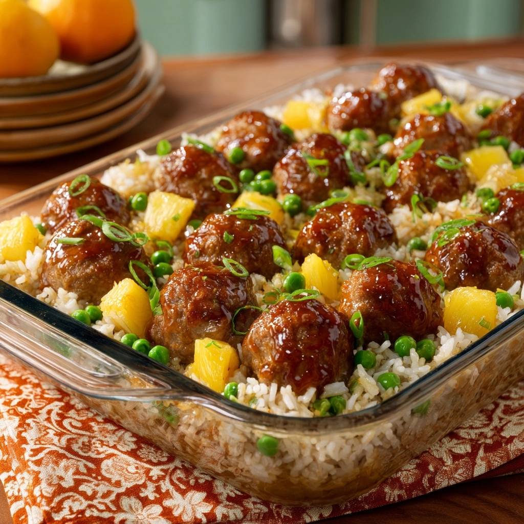 Mastering the Sweet and Sour Pineapple Meatball Bake - recipe image