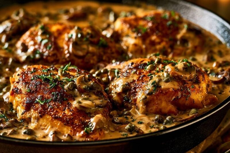 Creamy Mushroom Garlic Chicken