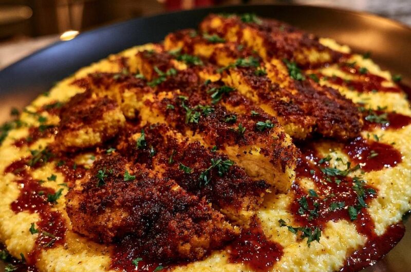 Crispy Fried Chicken and Creamy Grits