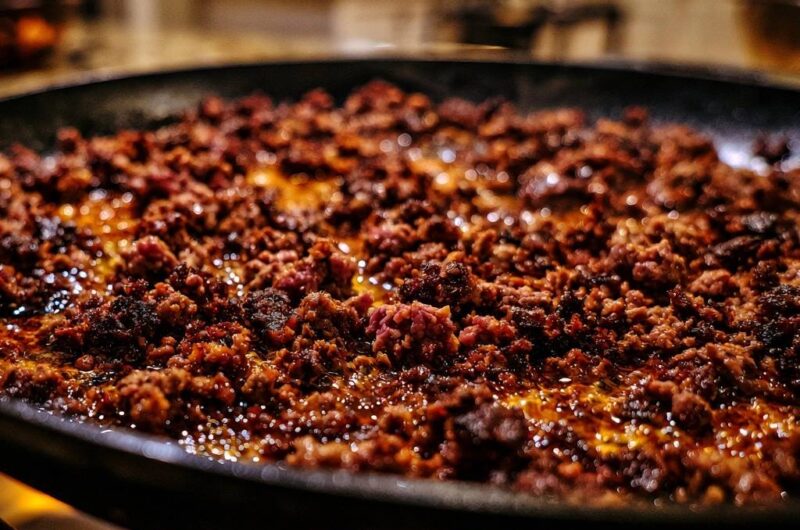 Crispy Skillet Ground Beef