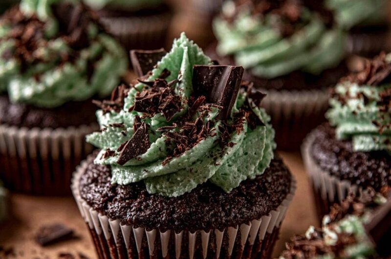 Dark Chocolate Mint Cupcakes