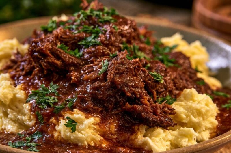 Slow-Braised Red Wine Beef Short Ribs