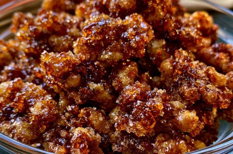 Ultra-Crunchy Amber Glazed Walnuts