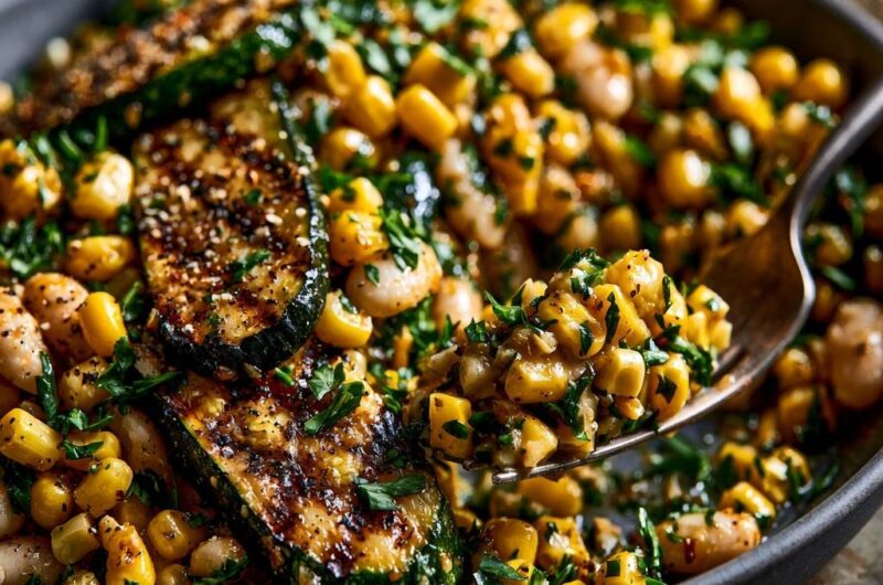 Charred Zucchini and Corn Succotash