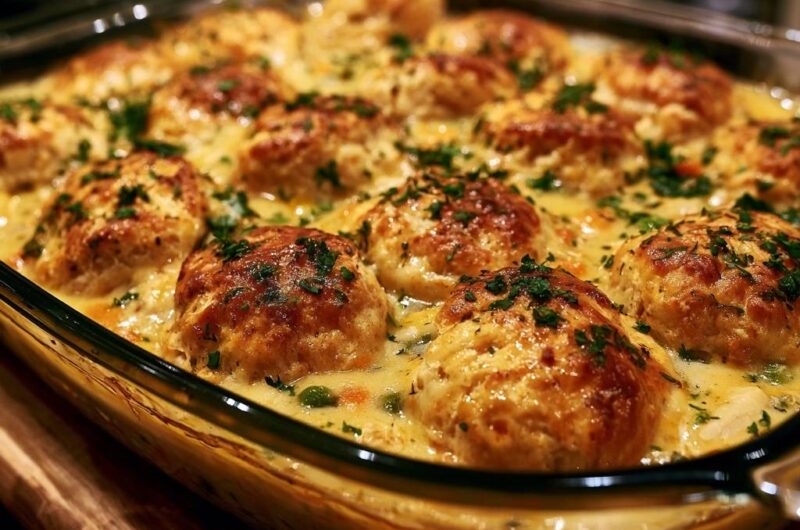 Creamy Chicken and Biscuit Bake