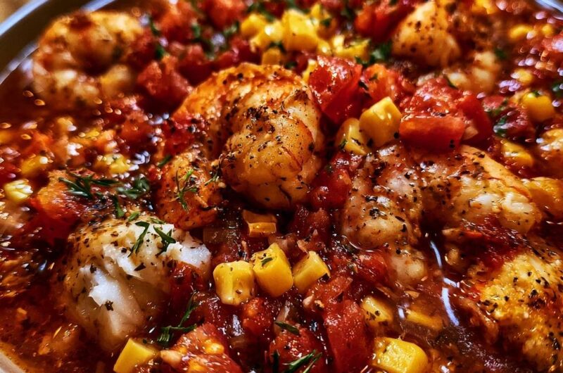 Zesty Tomato and Corn Shrimp Skillet
