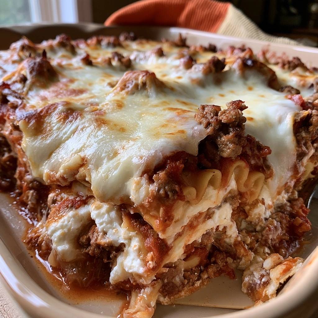 Tops Ricotta Cheese Ground Beef Lasagna with Ricotta